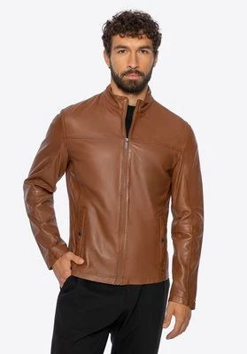 Męska kurtka z naturalnej skóry owczej jasny brąz Wittchen