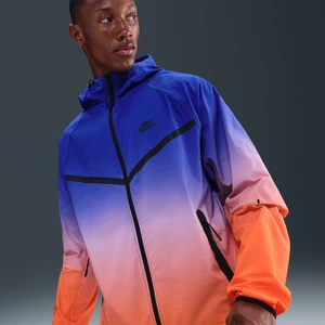 Męska kurtka z tkaniny z zamkiem na całej długości Nike Tech - Niebieski