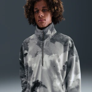 Męska kurtka z zamkiem do połowy długości Nike Therma-FIT - Szary