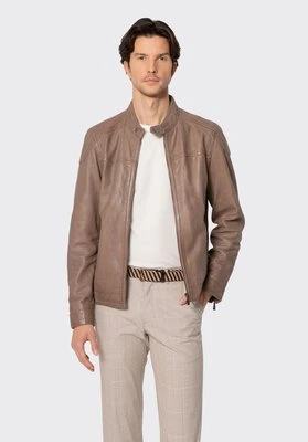 Męska kurtka ze skóry owczej beżowa Wittchen