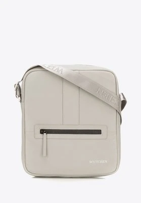 Męska listonoszka skórzana stębnowana średnia szara Wittchen