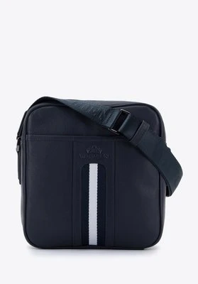 Męska listonoszka skórzana z tasiemką granatowa Wittchen