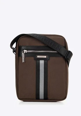 Męska listonoszka z dekoracyjną tasiemką zielona Wittchen