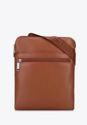 Męska listonoszka z imitacji skóry brązowa Wittchen
