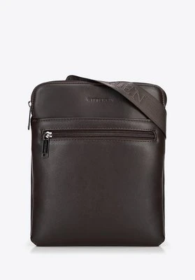 Męska listonoszka z imitacji skóry ciemny brąz Wittchen