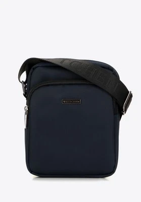 Męska listonoszka z kieszenią na przodzie granatowa Wittchen