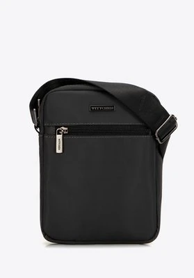 Męska listonoszka z regulowanym paskiem i logo grafitowa Wittchen
