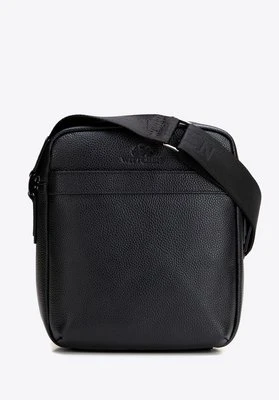 Męska listonoszka ze skóry naturalnej groszkowej czarna Wittchen