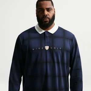 Męska luźna koszulka polo do golfa z długim rękawem Dri-FIT Nike Fairway Fresh - Niebieski
