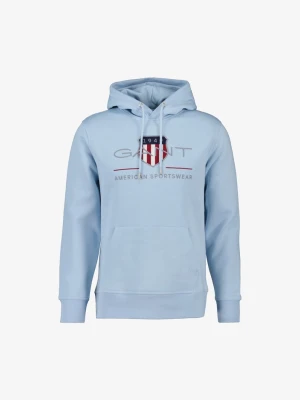 Męska niebieska bluza z kapturem GANT