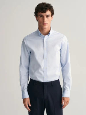 Męska niebieska klasyczna koszula slim fit z popeliny GANT