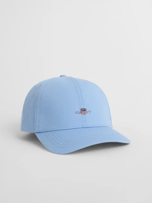 Męska niebieska wysoka czapka z bawełnianego diagonalu GANT