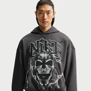 Męska nierozpinana bluza z kapturem do koszykówki ze szczotkowanego materiału Nike Standard Issue - Szary