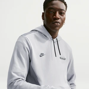 Męska nierozpinana dzianinowa bluza z kapturem Nike Air Max - Szary