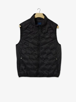 Męska czarna pikowana kamizelka ze stójką GANT