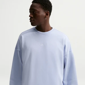 Męska oversizowa bluza z okrągłym dekoltem z dzianiny dresowej Nike Club - Niebieski