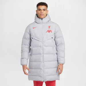 Męska parka piłkarska z kapturem Nike Storm-FIT Liverpool F.C. Strike Windrunner PrimaLoft® - Szary