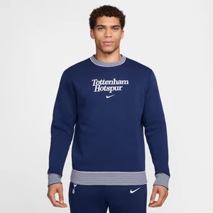 Męska piłkarska bluza dresowa z półokrągłym dekoltem Nike Tottenham Hotspur Club - Niebieski