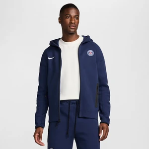 Męska piłkarska bluza z kapturem i zamkiem na całej długości Nike Paris Saint-Germain Tech Fleece Windrunner - Niebieski