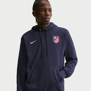 Męska piłkarska bluza z kapturem z dzianiny dresowej Nike Atlético Madryt - Niebieski