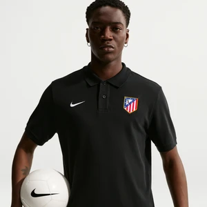 Męska piłkarska koszulka polo Nike Atlético Madryt Club - Czerń