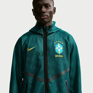 Męska piłkarska kurtka przedmeczowa Nike Dri-FIT Brazylia - Zieleń