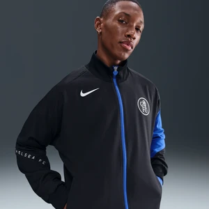 Męska piłkarska kurtka przedmeczowa Nike Dri-FIT Total 90 Chelsea F.C. Strike (wersja trzecia) - Czerń