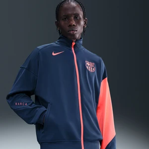 Męska piłkarska kurtka przedmeczowa Nike Dri-FIT Total 90 FC Barcelona Academy Pro (wersja trzecia) - Niebieski