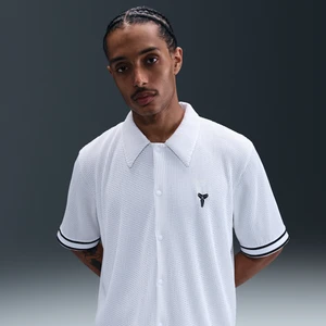 Męska plisowana koszulka z krótkim rękawem do koszykówki Kobe - Biel Nike