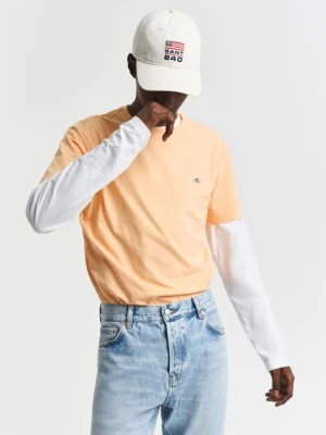 Męska pomarańczowa koszulka regular fit ze 100% bawełny GANT