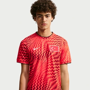 Męska przedmeczowa koszulka piłkarska z krótkim rękawem Nike Dri-FIT Turcja 2026 - Czerwony