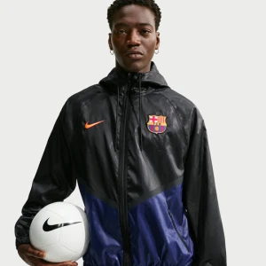 Męska przedmeczowa kurtka piłkarska Nike FC Barcelona (wersja trzecia) - Czerń