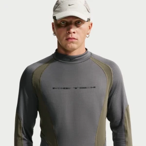 Męska przylegająca koszulka z długim rękawem Nike Tech - Szary