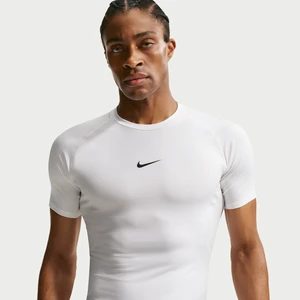 Męska przylegająca koszulka z krótkim rękawem do fitnessu Dri-FIT Nike Pro - Biel