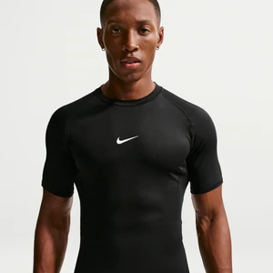 Męska przylegająca koszulka z krótkim rękawem do fitnessu Dri-FIT Nike Pro - Czerń
