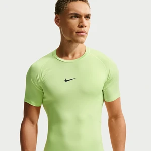 Męska przylegająca koszulka z krótkim rękawem do fitnessu Dri-FIT Nike Pro - Zieleń