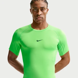 Męska przylegająca koszulka z krótkim rękawem do fitnessu Dri-FIT Nike Pro - Zieleń