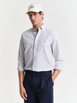 Męska różowa klasyczna koszula oxford w paski o regularnym kroju GANT