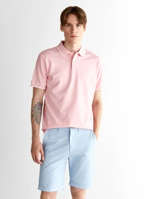 Męska różowa koszulka polo regular fit GANT