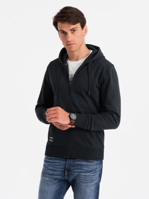 Męska rozpinana dresowa bluza BASIC – czarna V9 OM-SSBZ-0160
 -                                    S Ombre