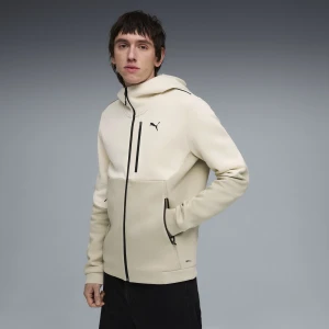 Męska rozpinana bluza PUMATECH z kapturem, Odzież, Biały,