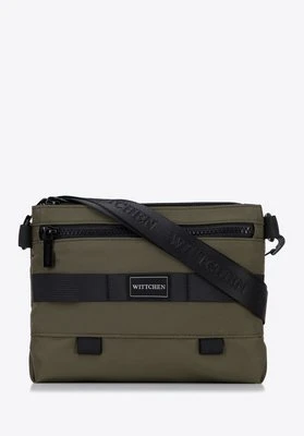 Męska saszetka z paskiem z przodu zielona Wittchen