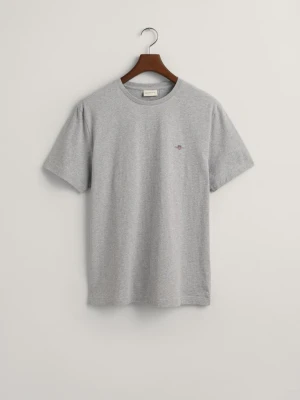 Męska szara koszulka regular fit ze 100% bawełny GANT