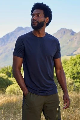 Męska szybkoschnąca koszulka sportowa - Navy Mountain Warehouse