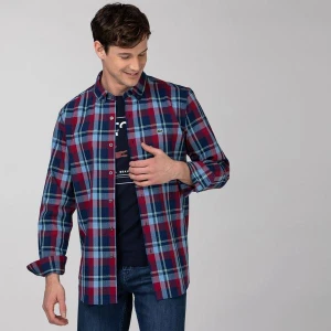 Lacoste Męska tkana koszula z długim rękawem