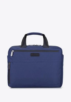 Męska torba na laptopa 13” z boczną kieszenią mała granatowa Wittchen