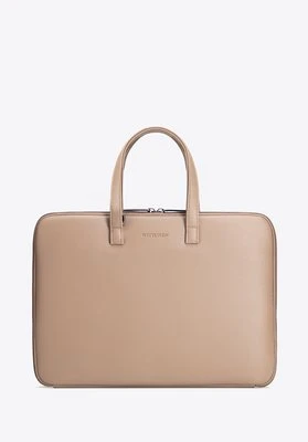 Męska torba na laptopa 14” z ekoskóry beżowa Wittchen