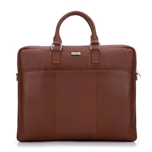 Zdjęcie produktu Męska torba na laptopa 15,6” skórzana z podwójnym obszyciem brązowa Wittchen