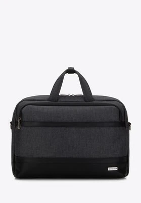 Męska torba na laptopa 15,6” z lamówką z ekoskóry czarna Wittchen