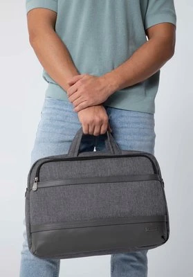 Męska torba na laptopa 15,6” z lamówką z ekoskóry szara Wittchen